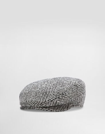 Dolce & Gabbana Shetland chevron flat cap Multicolor GH587AFC2FV