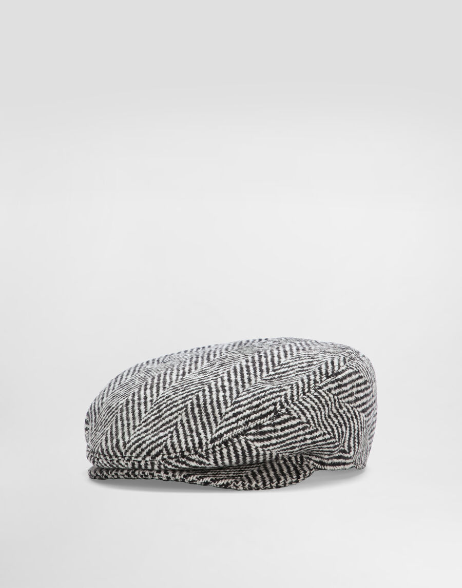 Shetland chevron flat cap