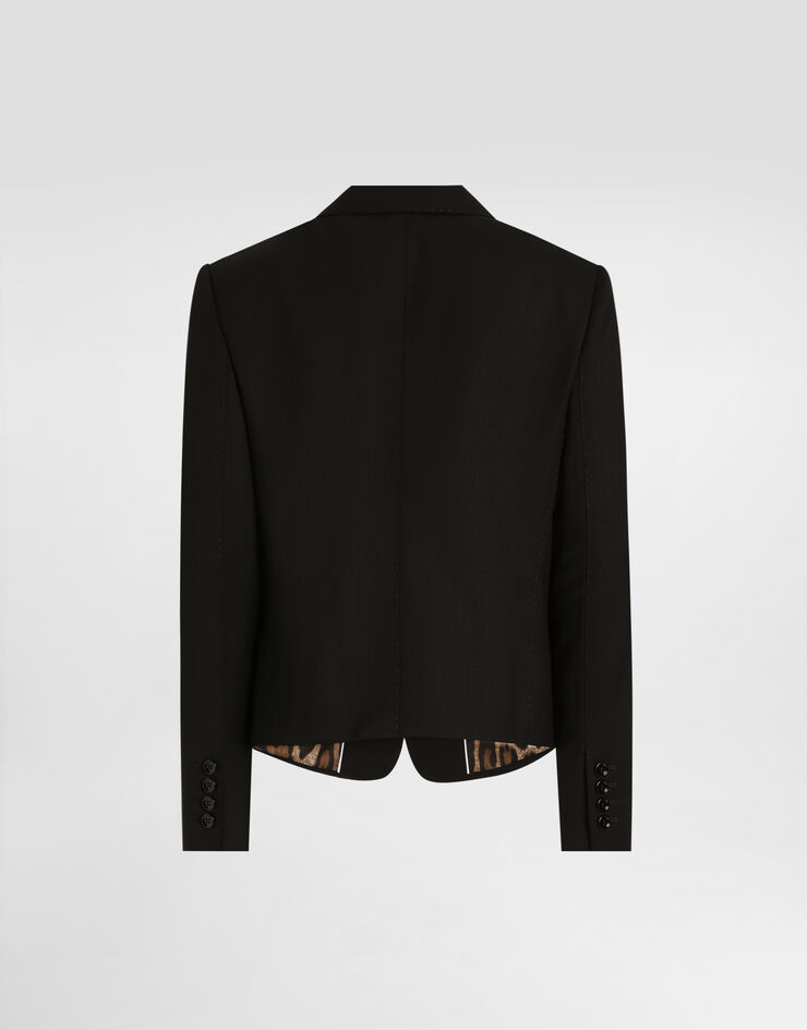 Dolce & Gabbana Bi-stretch sallia jacket Black F29NGTFUBGC