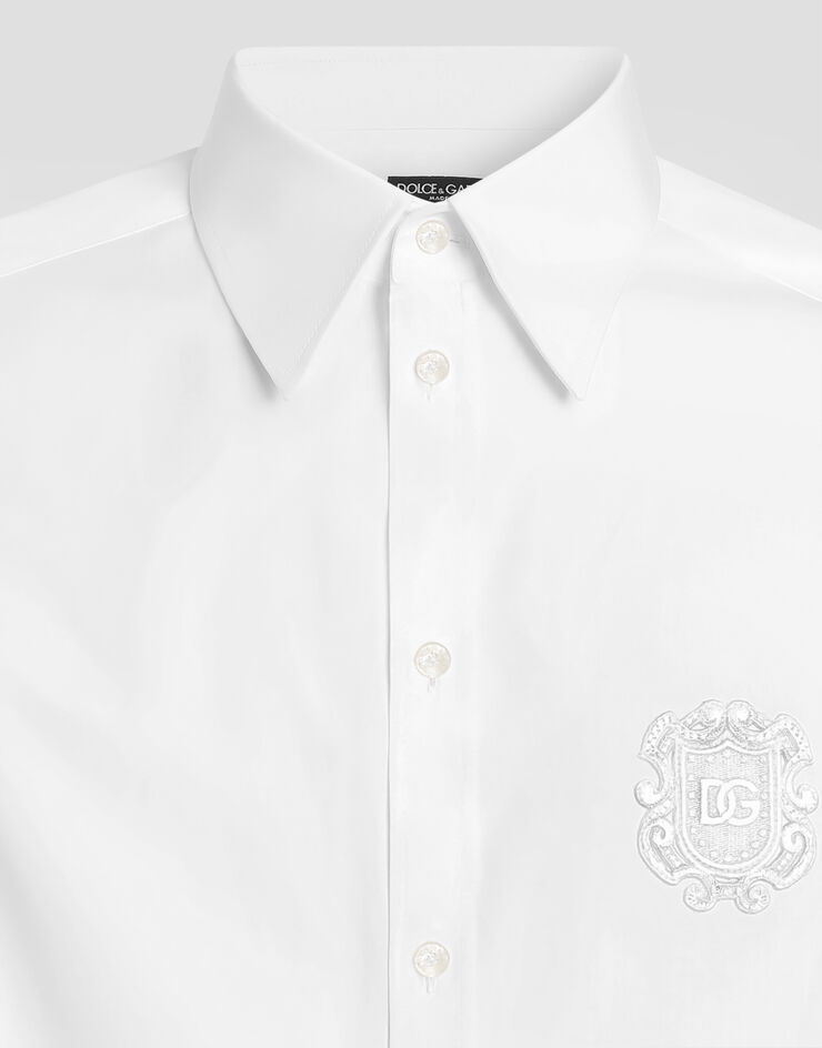 Dolce & Gabbana Hemd Martini aus Baumwolle White G5ML1ZFU5T9