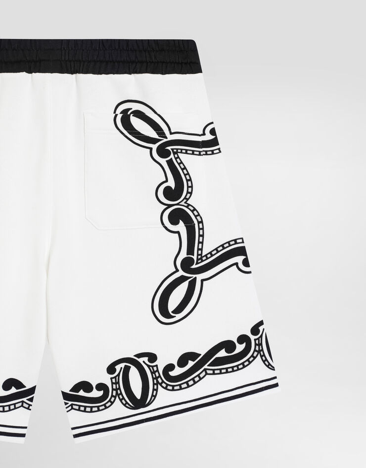 Dolce & Gabbana Bermudas de felpa con estampado Bandana Imprima L4JQU5II7FQ