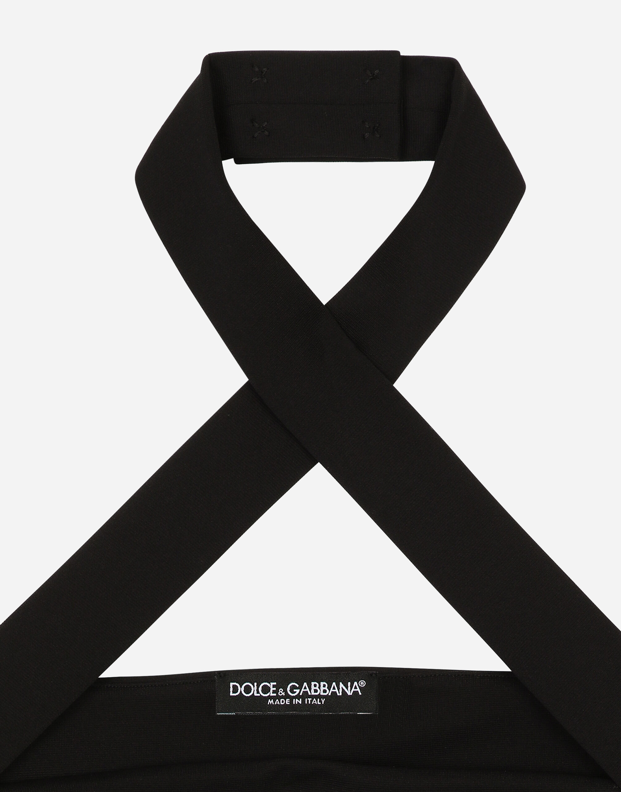 Viscose top with sleeve details in Black for Women | Dolce&Gabbana® US