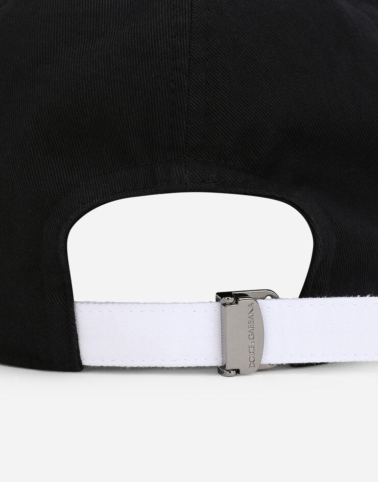 Dolce & Gabbana Cotton baseball cap with DG embroidery Black GH706ZFU6XP