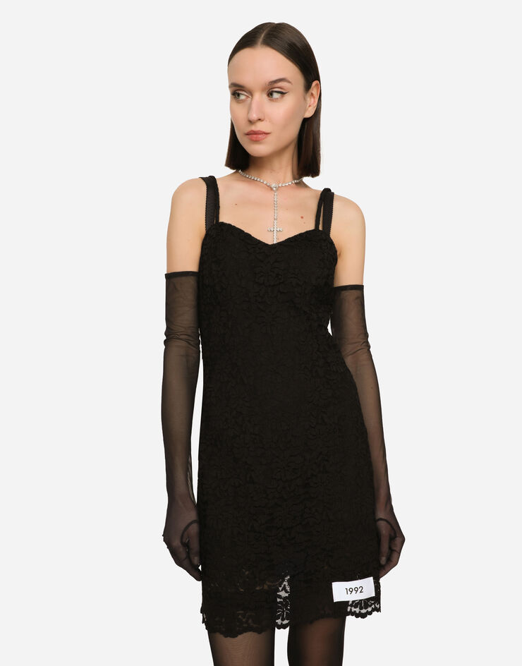 Dolce & Gabbana KIM DOLCE&GABBANA Cordonetto lace minidress Schwarz F6BHJTFLM9B