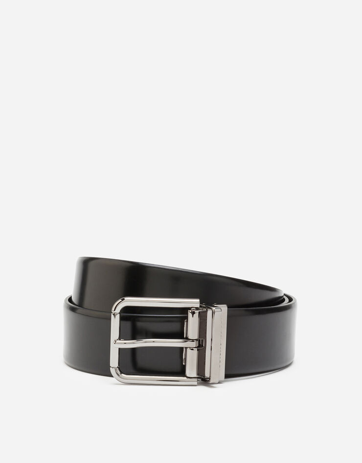 Dolce & Gabbana Brushed calfskin belt Black BC4524AI935