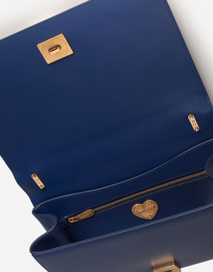 Dolce & Gabbana Large matelassé nappa leather Devotion bag BLU BB6651AV967