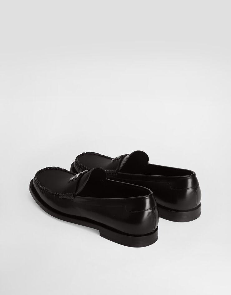 Dolce & Gabbana Mocasín en piel de becerro brillante Negro CM0074AQ237
