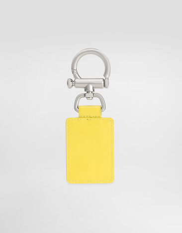 Dolce & Gabbana Smooth calfskin keyring Yellow BP3439AV893