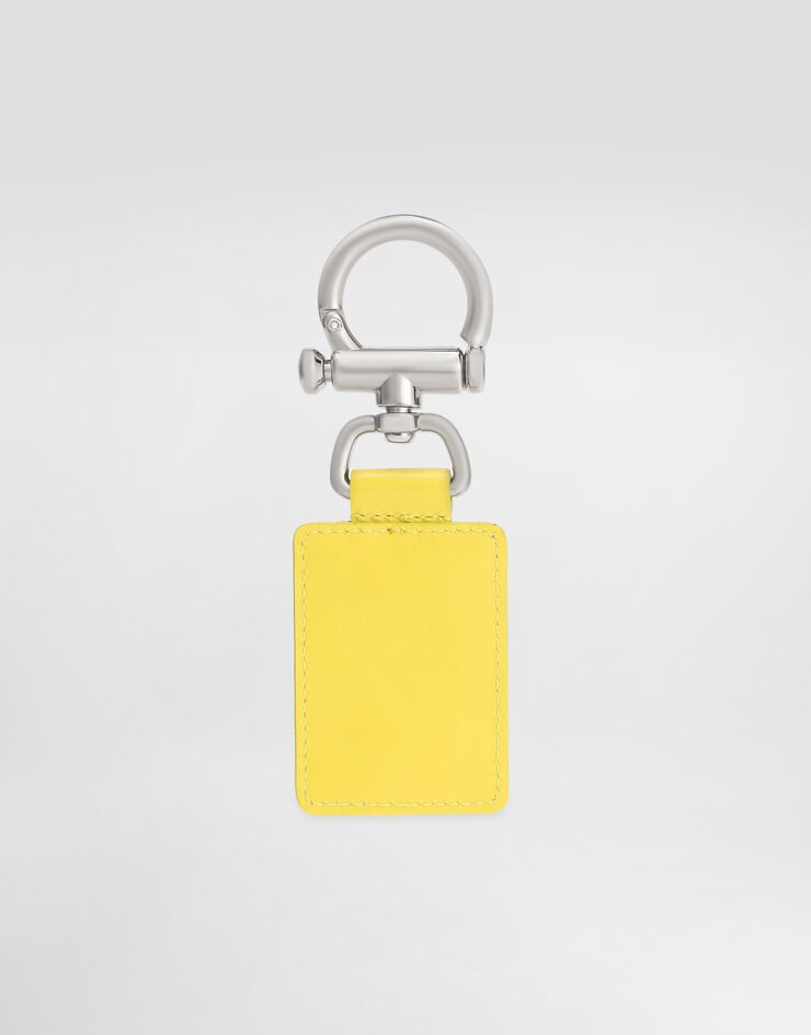 Dolce & Gabbana Smooth calfskin keyring Yellow BP3439AV893