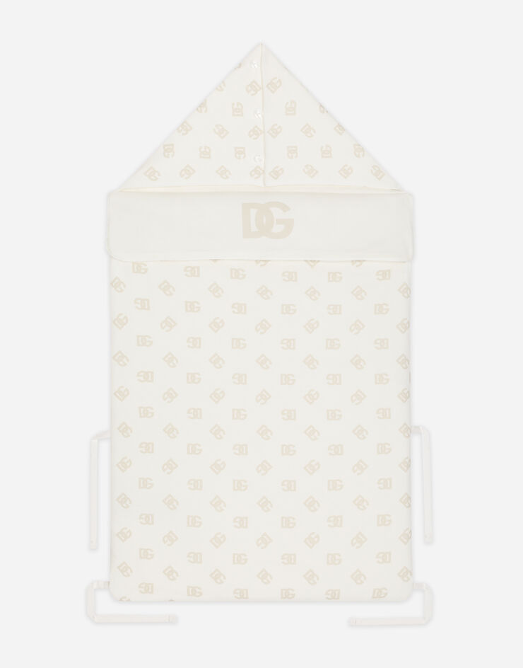 Dolce & Gabbana Jersey sleep sack with DG logo print Multicolor LNJA93G7F0H