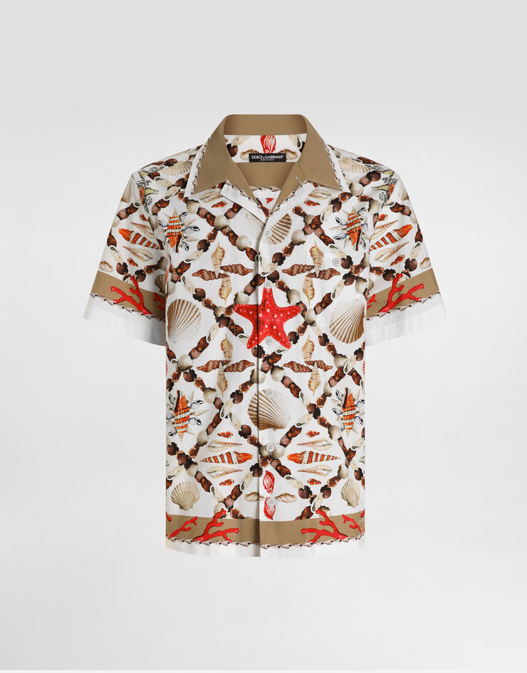 Dolce & Gabbana shell-print hawaii poplin shirt Multicolor G5JH9TFI5L2
