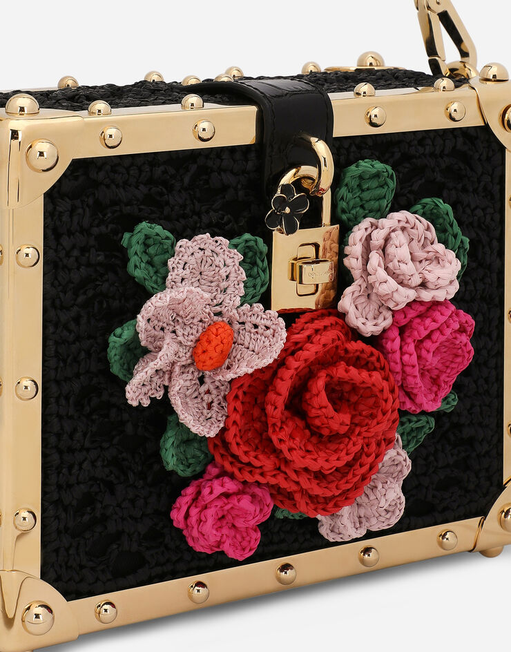 Dolce & Gabbana Raffia crochet Dolce Box bag Multicolor BB7165AY616