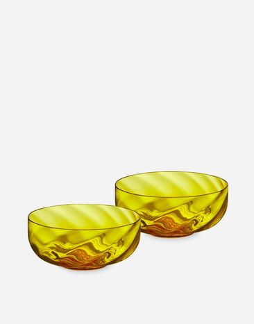 Dolce & Gabbana Set 2 Hand-Blown Murano Glass Ice Cream Bowls Multicolor TCB018TCALV