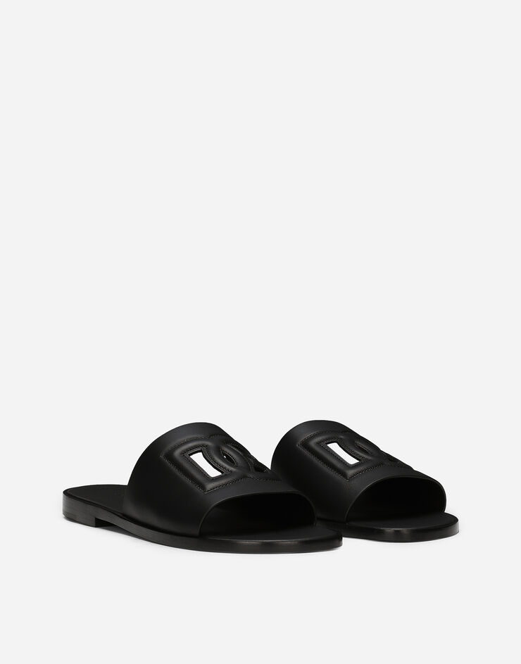 Dolce & Gabbana Slide in pelle di vitello Nero A80397AO602