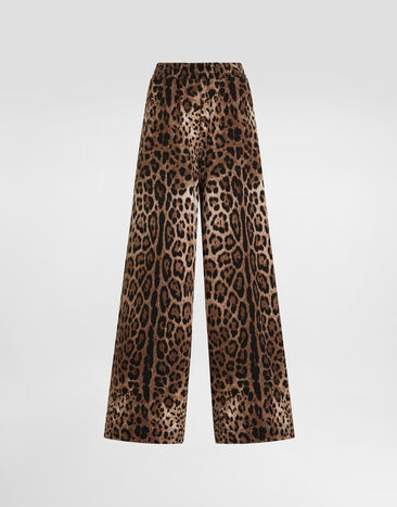 Dolce & Gabbana Leo-print fleece trousers Print FTDJGTFS785