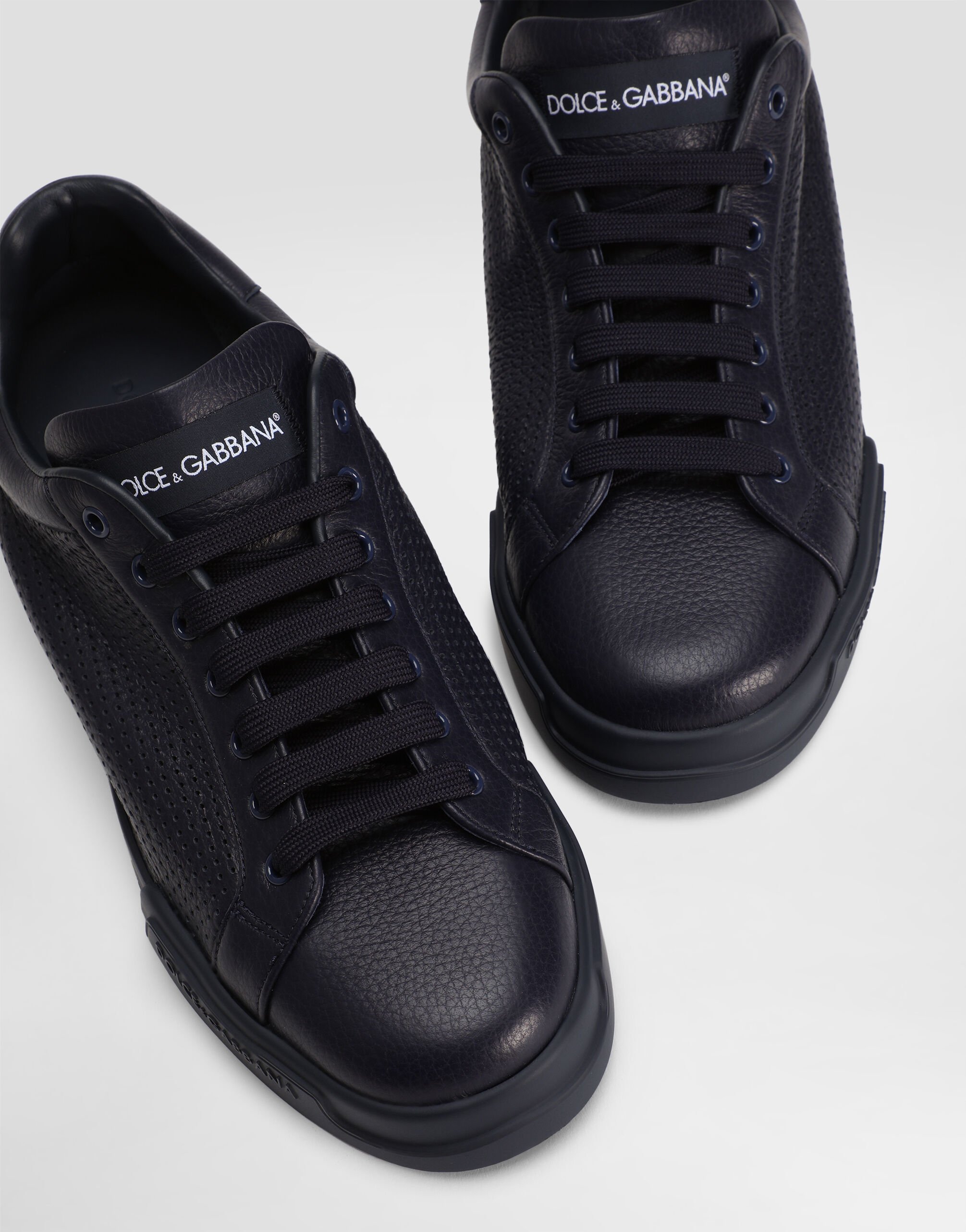 Portofino light strobel sneakers in calfskin in Blue for Men