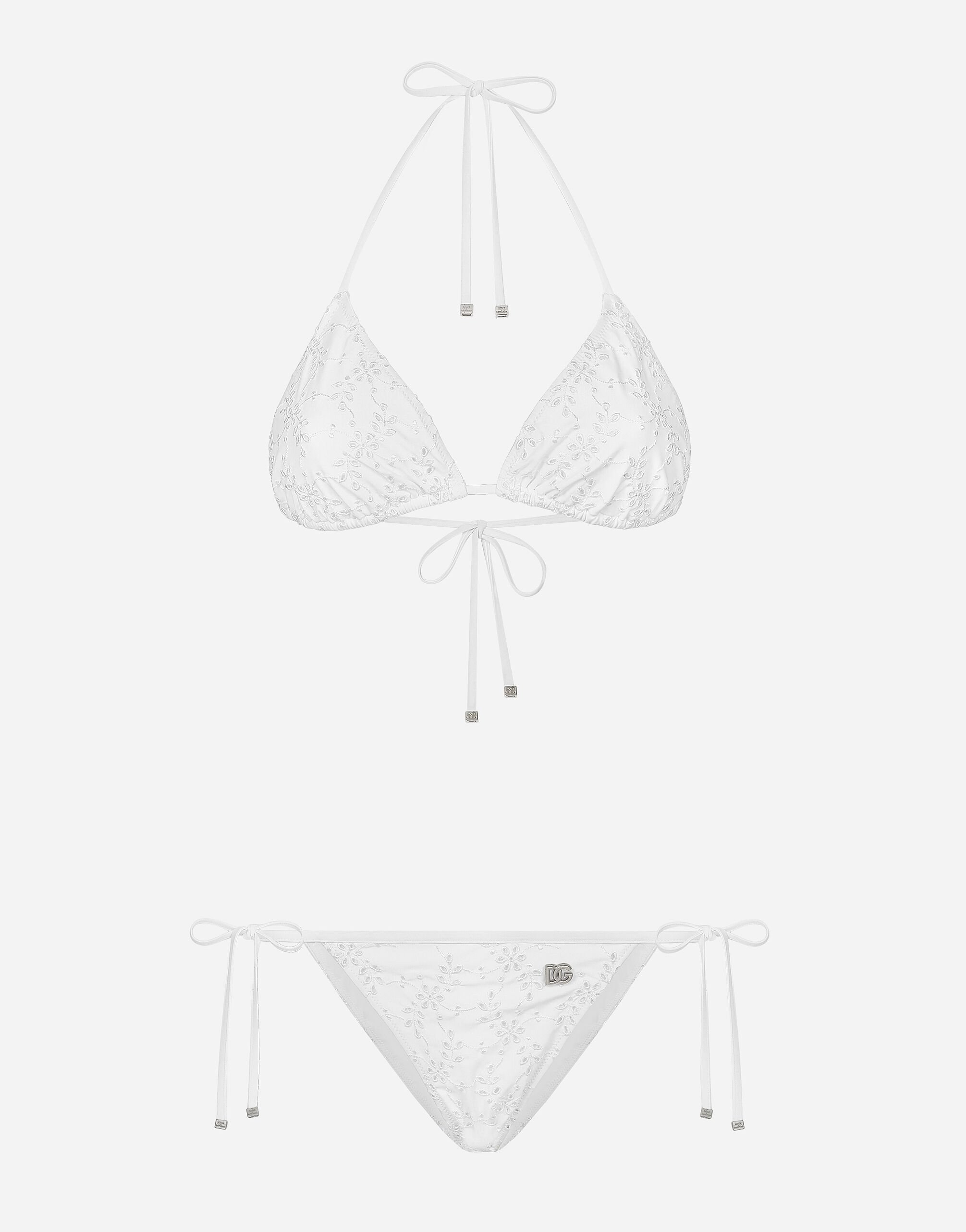 Broderie anglaise triangle bikini