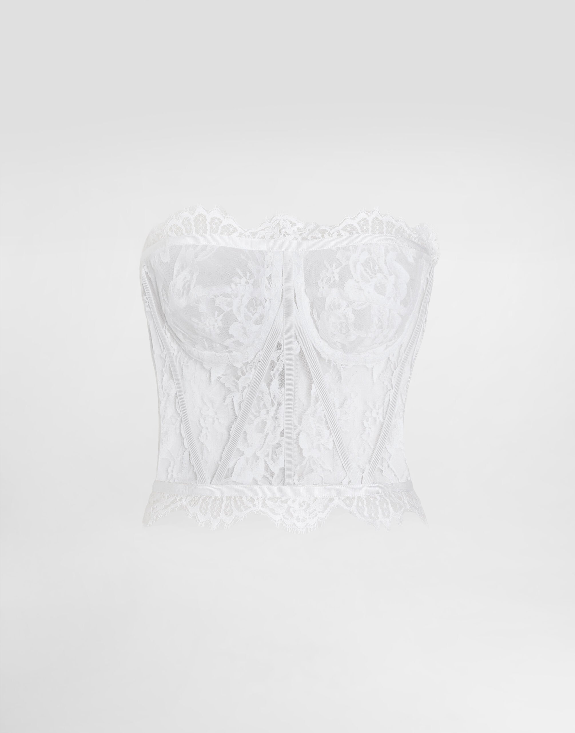 DOLCE&GABBANA ビスチェ Lace bustier in White for Women | Dolce&Gabbana® US