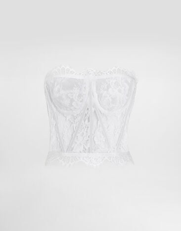 Dolce & Gabbana Bustier en dentelle Blanc F72X4THLMQJ