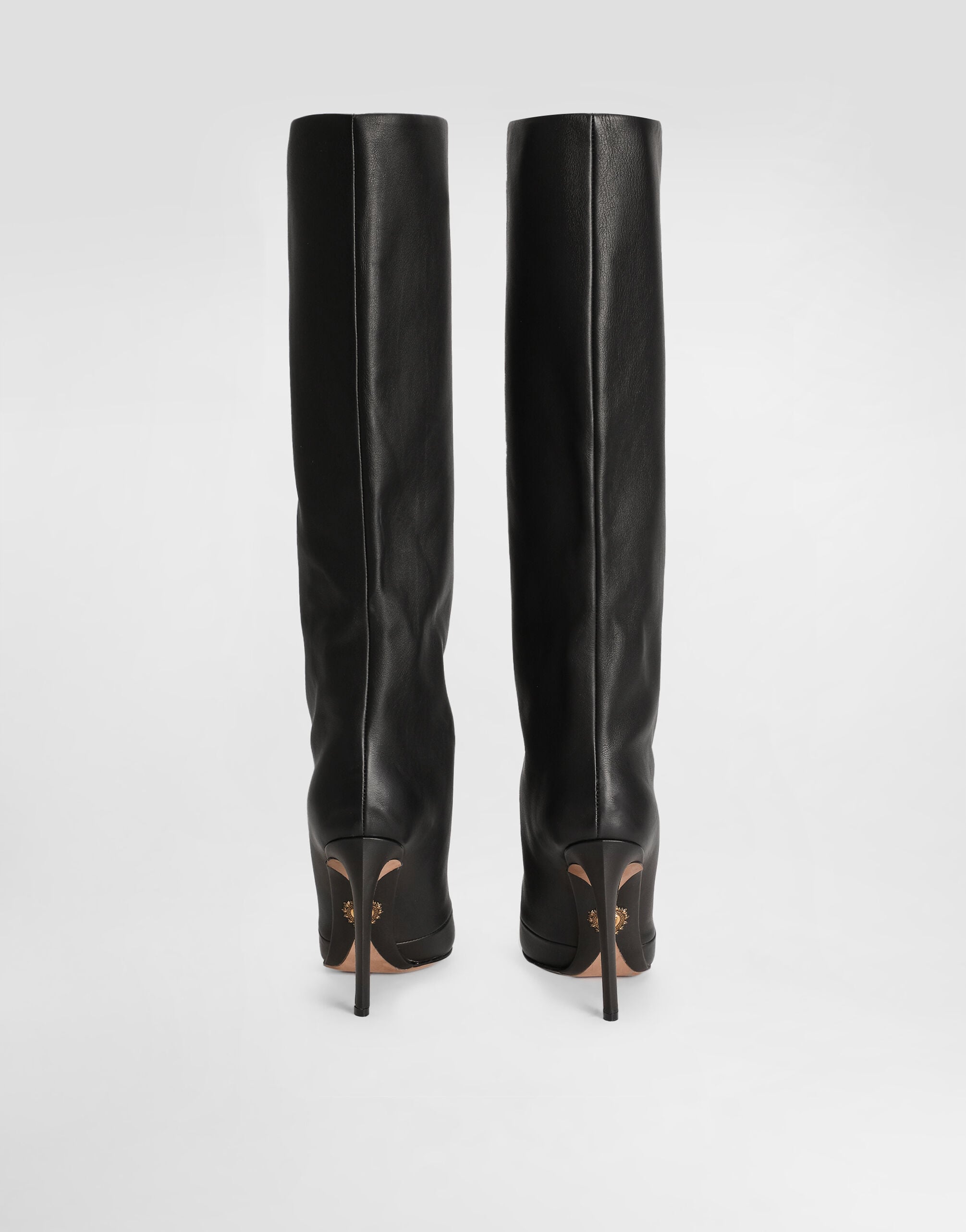 Blackのウィメンズ Devotion calfskin boots | Dolce&Gabbana®