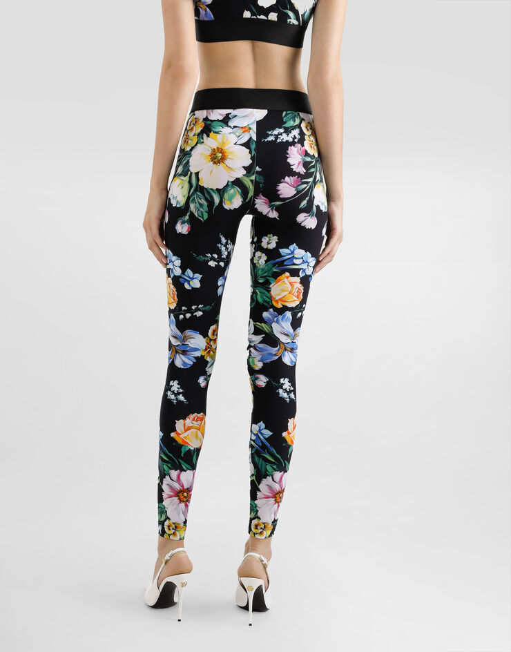 Dolce & Gabbana Leggings deportivos de punto con estampado de flores Imprima FTB5TTFSG8L