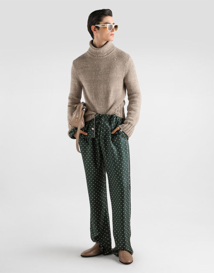Dolce & Gabbana Polka dot-print vanity silk twill trousers Dolce & Gabbana Polka dot-print vanity silk twill trousers GVRMATIS14A