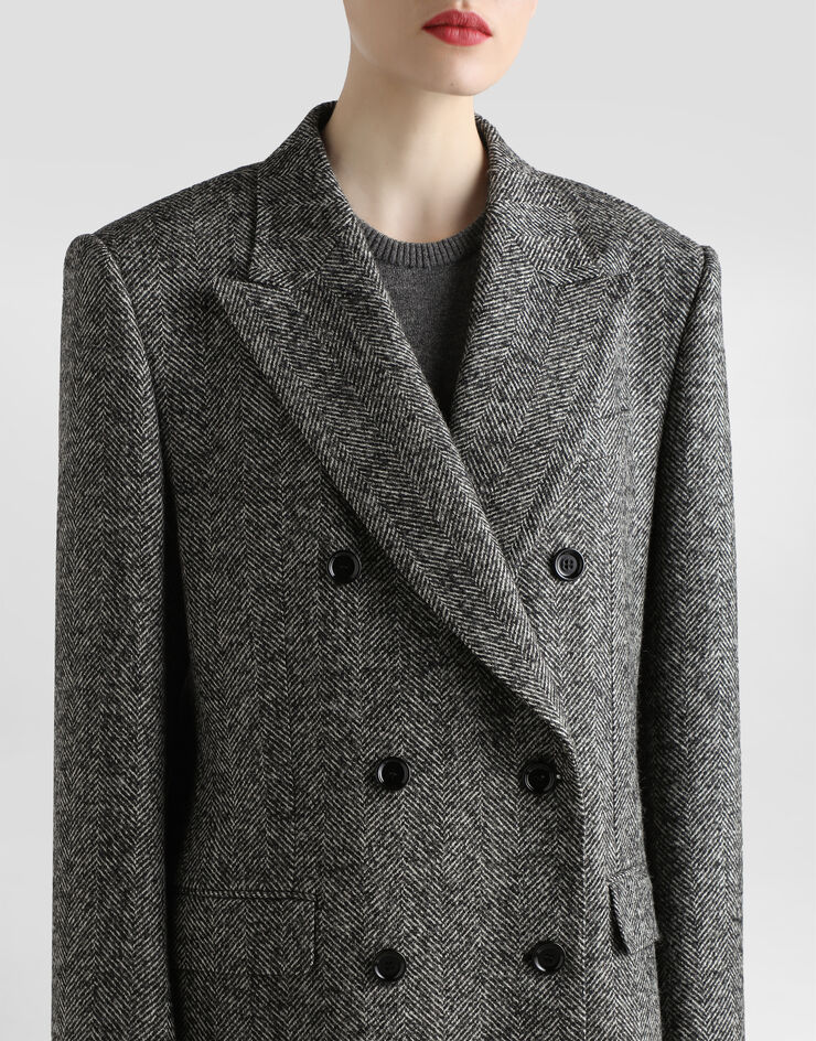 Dolce & Gabbana 人字纹双排扣夹克 多色 F293DTFCZAF