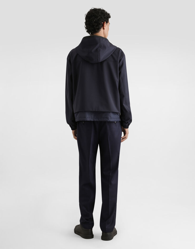 Dolce & Gabbana Garment-dyed wool joggers Blue GP12QTFU25E