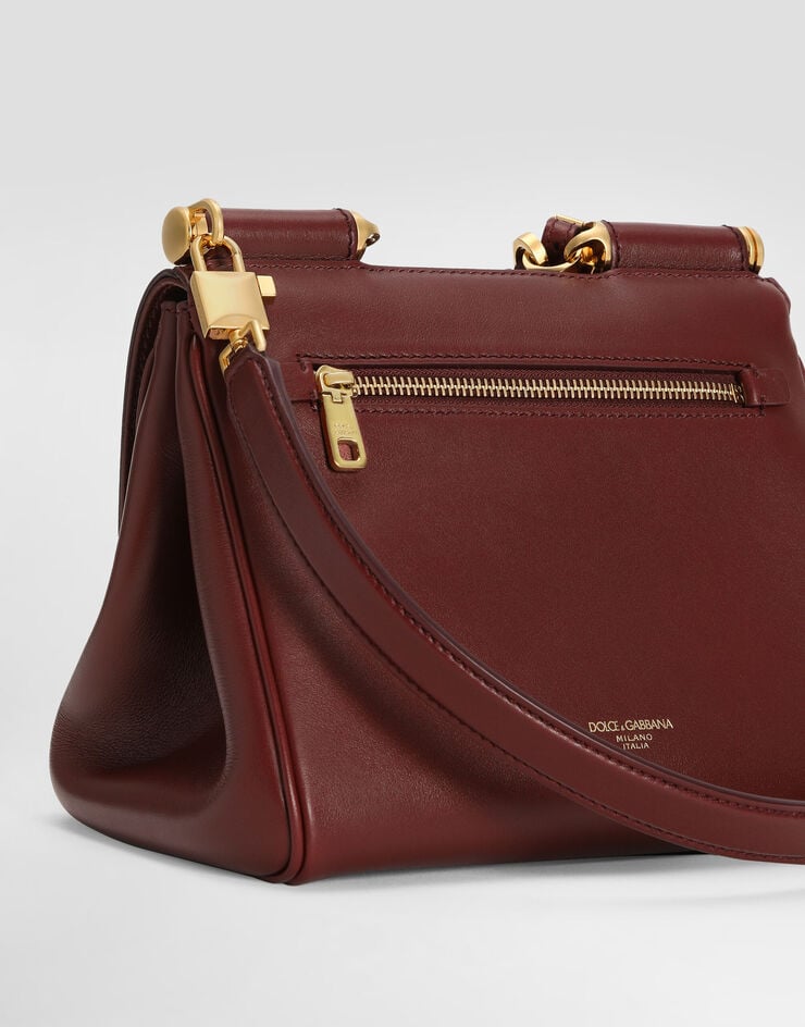 Dolce & Gabbana Small My Sicily handbag in plongé calfskin Bordeaux BB7781B7321