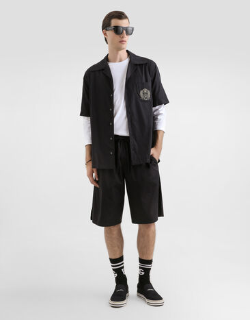 Dolce & Gabbana Vanity cotton bermuda shorts Black GV37AZGK278