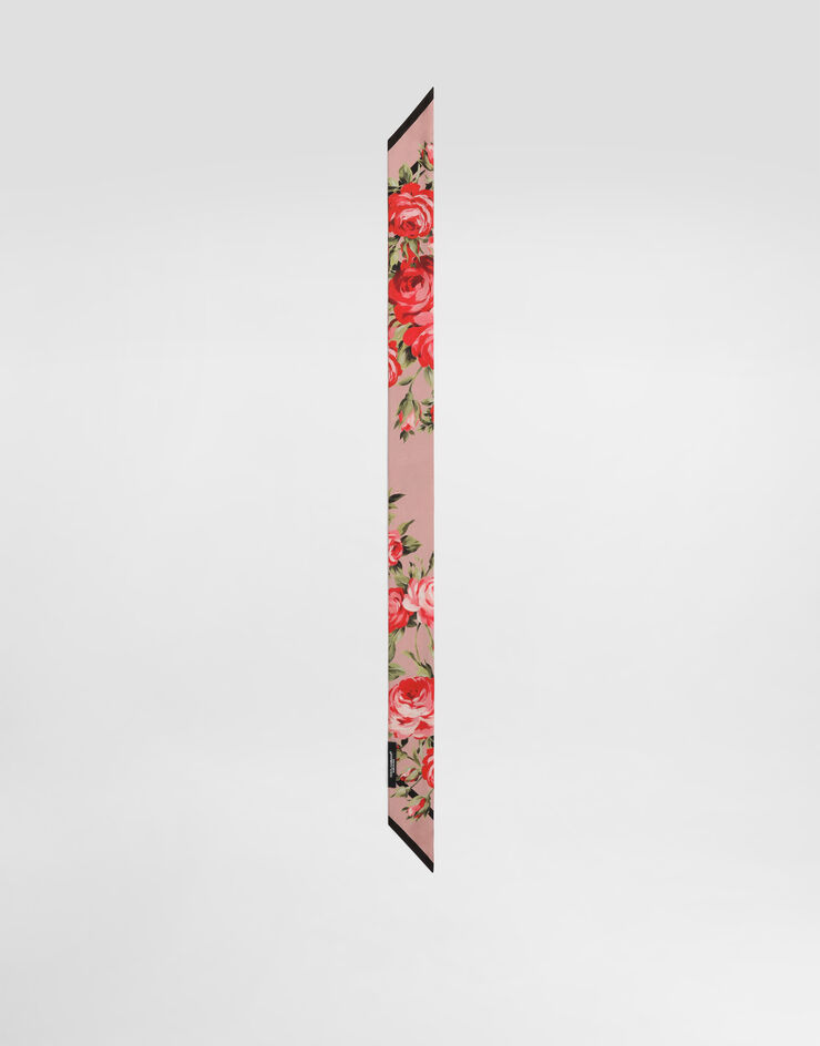 Dolce & Gabbana Rose bouquet-print silk twill bandeau 6x100 Multicolor FS215AGDDPM