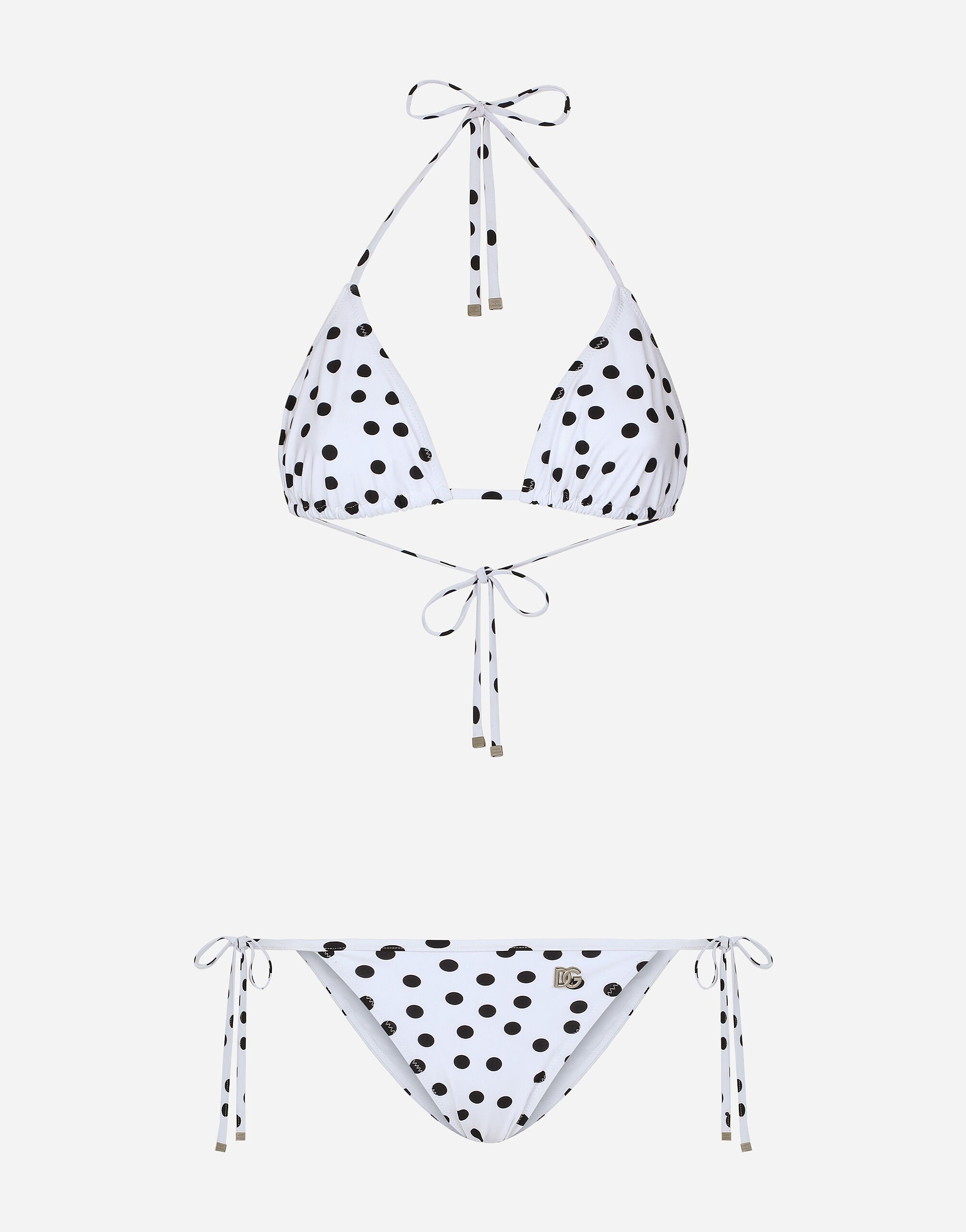 Dolce & Gabbana Bikini triangle avec imprimé à pois Imprimé O8C18JFSG8C