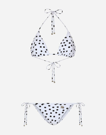 Dolce & Gabbana Polka-dot triangle bikini Print O8A02JFSG8C