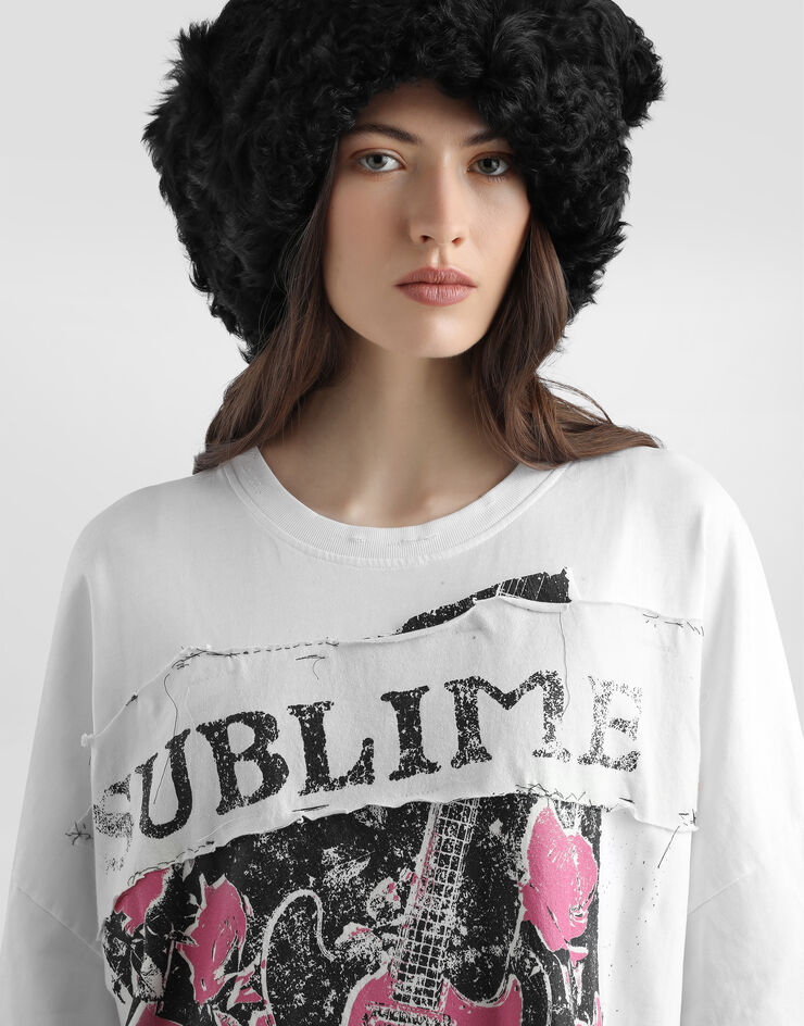 Dolce & Gabbana Jersey t-shirt with print Multicolor F8V94TGDDIC