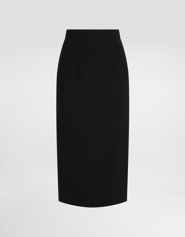 Dolce & Gabbana Stretch wool skirt Black F4DEJTFUBCE