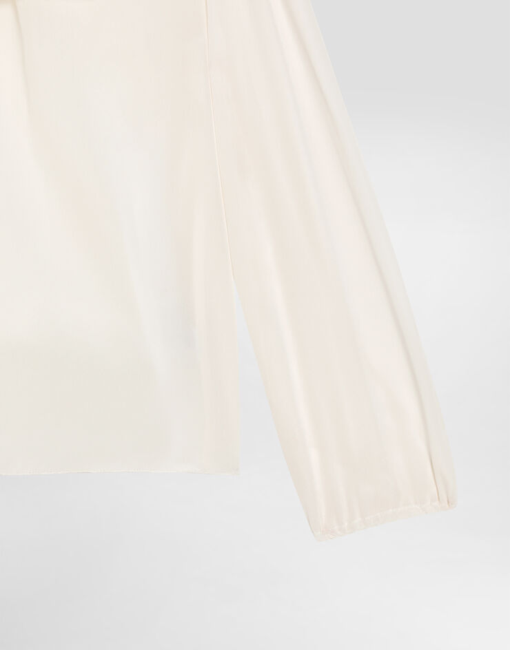 Dolce & Gabbana Crepe de chine blouse White L53S56FU1H7