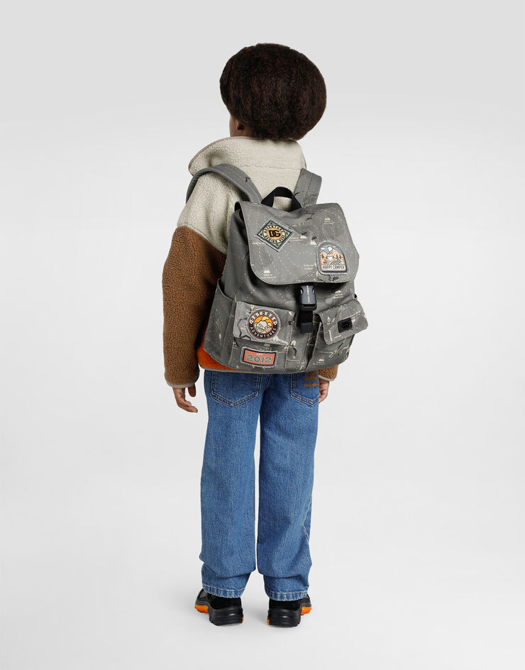 Dolce & Gabbana Printed canvas backpack Print EM0120AY219