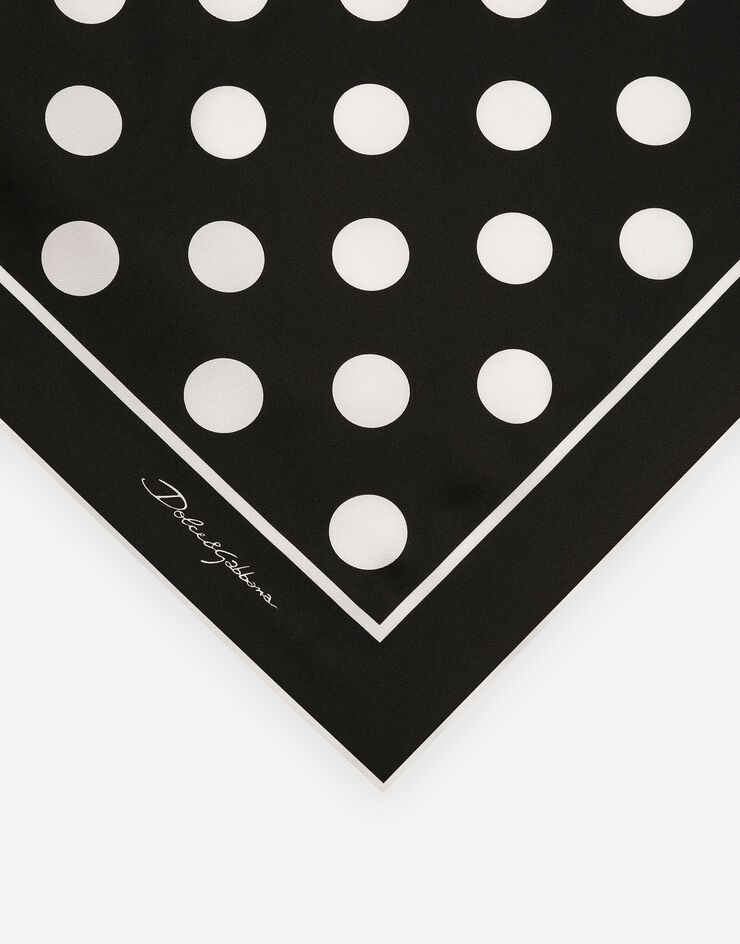 Dolce & Gabbana Silk twill scarf with polka-dot print (70x70) Print FN092RGDCLA