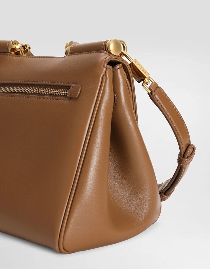 Dolce & Gabbana Small My Sicily handbag in plongé calfskin Brown BB7781B7321