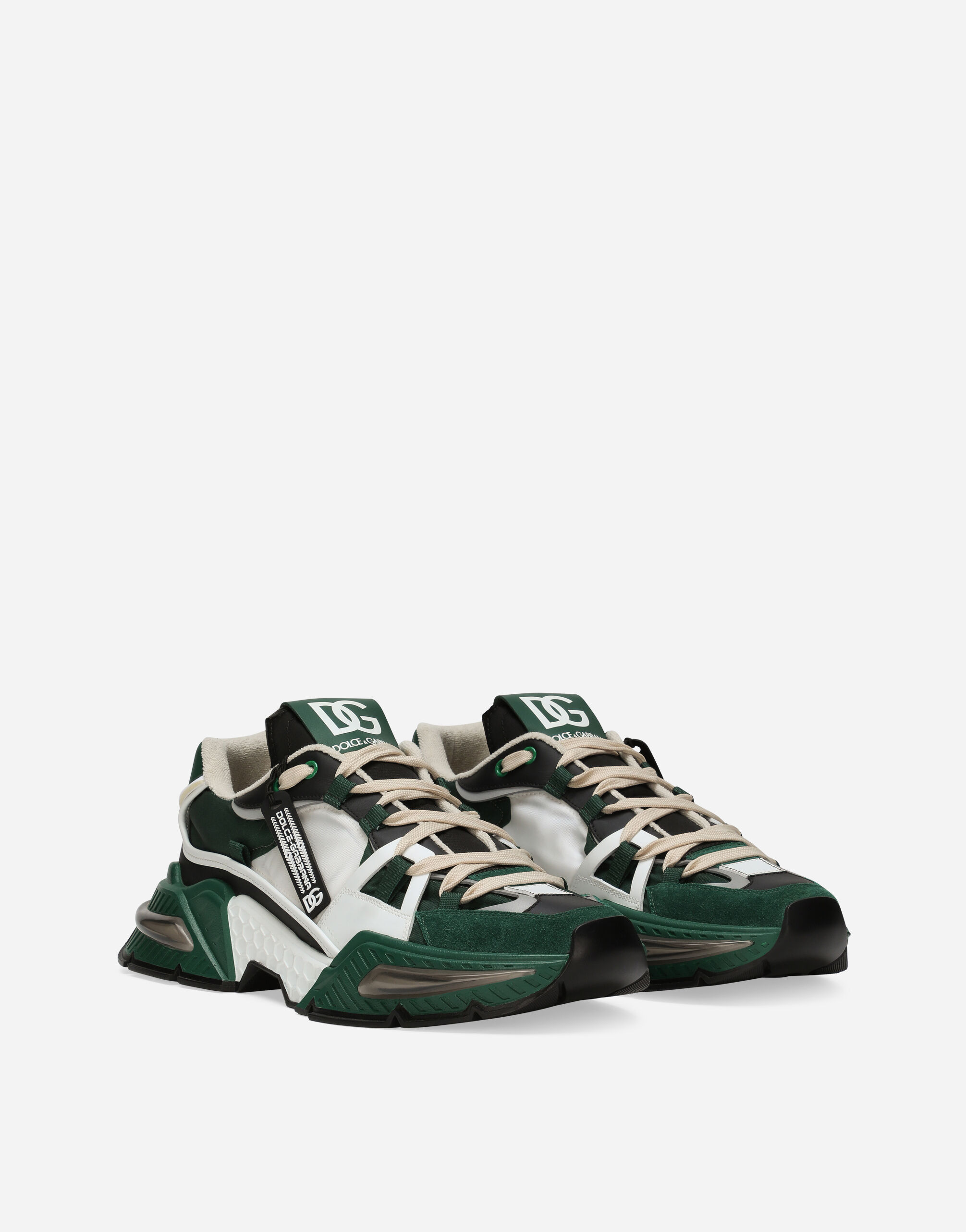 Mixed material Airmaster sneakers in Green for Men Dolce Gabbana US