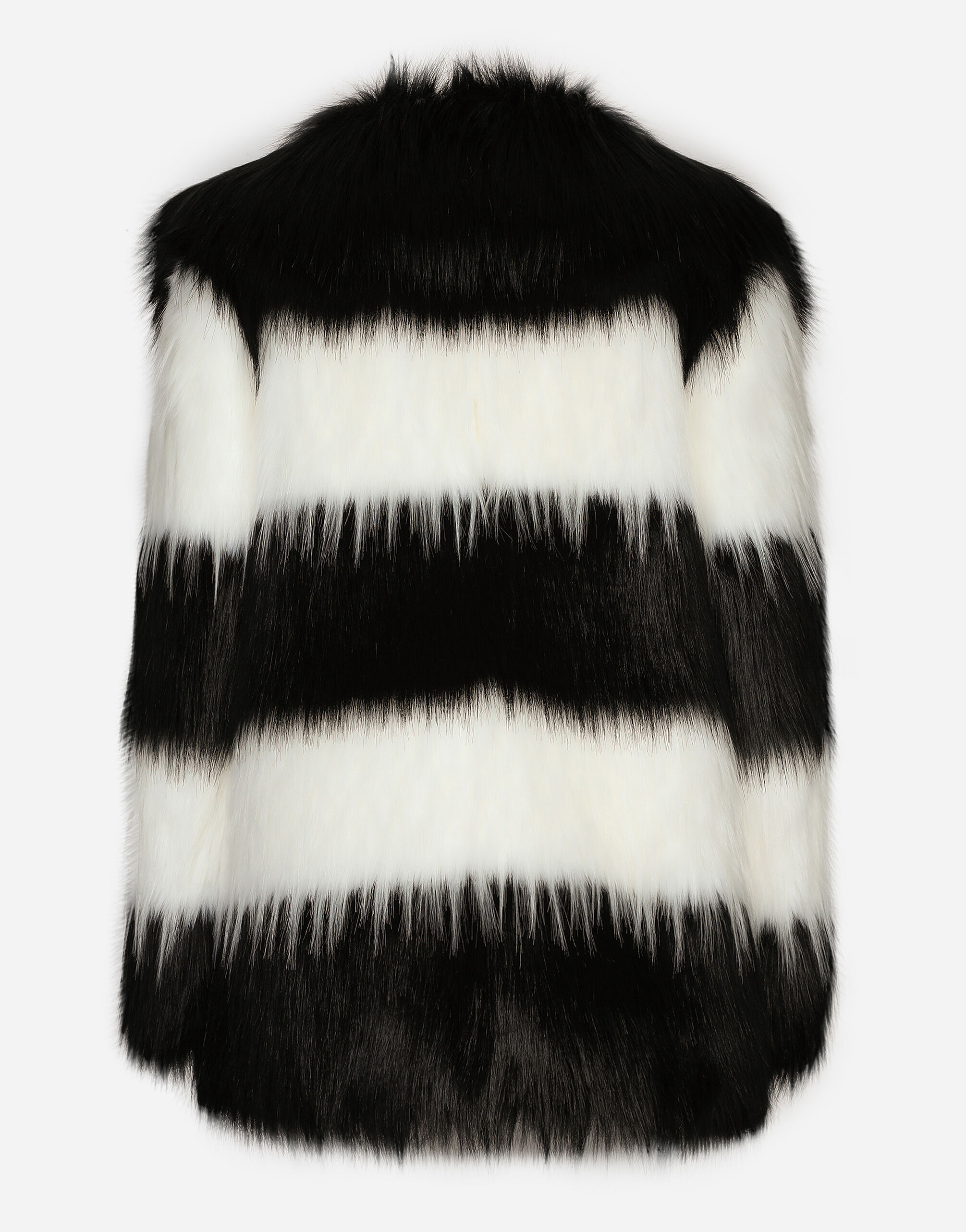 Striped fur coat sale