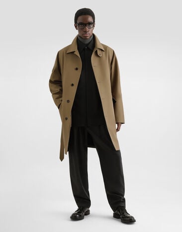 Dolce & Gabbana Single-breasted cotton trench coat  G061ETHUMXA