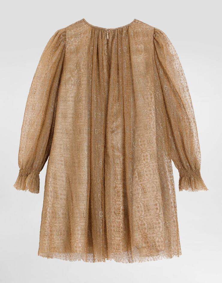 Dolce & Gabbana Lamé lace dress Gold L54DN3FLSMK