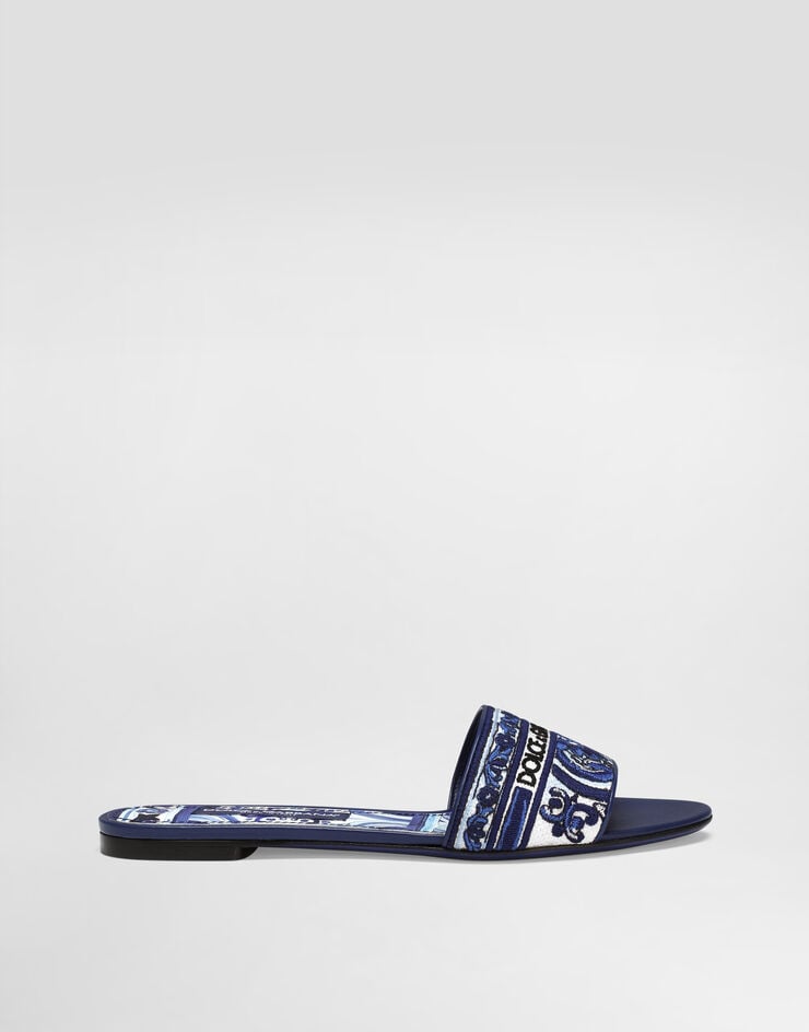 Dolce & Gabbana Embroidered slides Multicolor CQ0571AV804