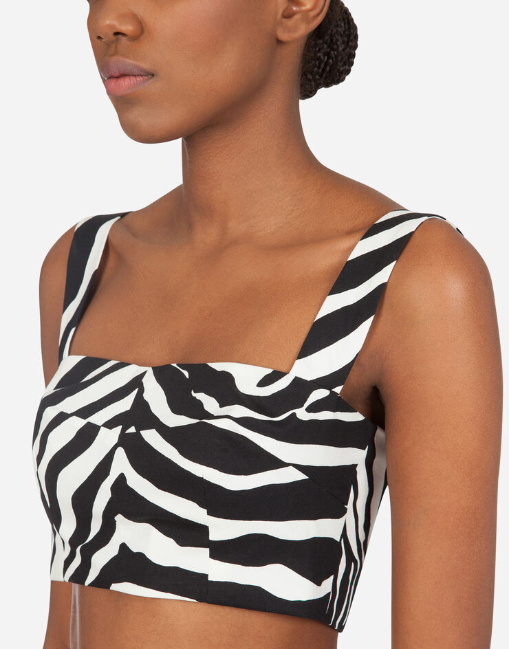 Dolce & Gabbana DRILL TOP WITH ZEBRA PRINT STAMPA ANIMALIER F74L3TFSFJ2