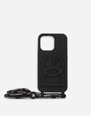 Dolce&Gabbana Rubber iPhone 13 Pro cover with embossed logo Black BP3263AG816