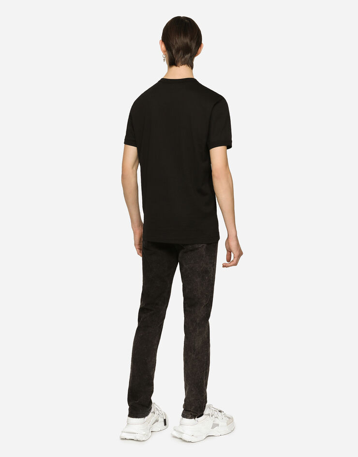 Dolce & Gabbana Marble-effect skinny stretch jeans Multicolor GY07LDG8HD5