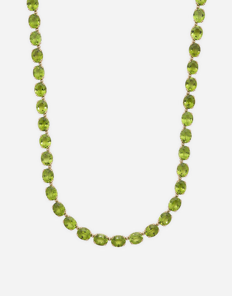 Dolce & Gabbana Collar largo Anna en oro amarillo de 18 kt con peridotos Dorado WNQA6GWPE01