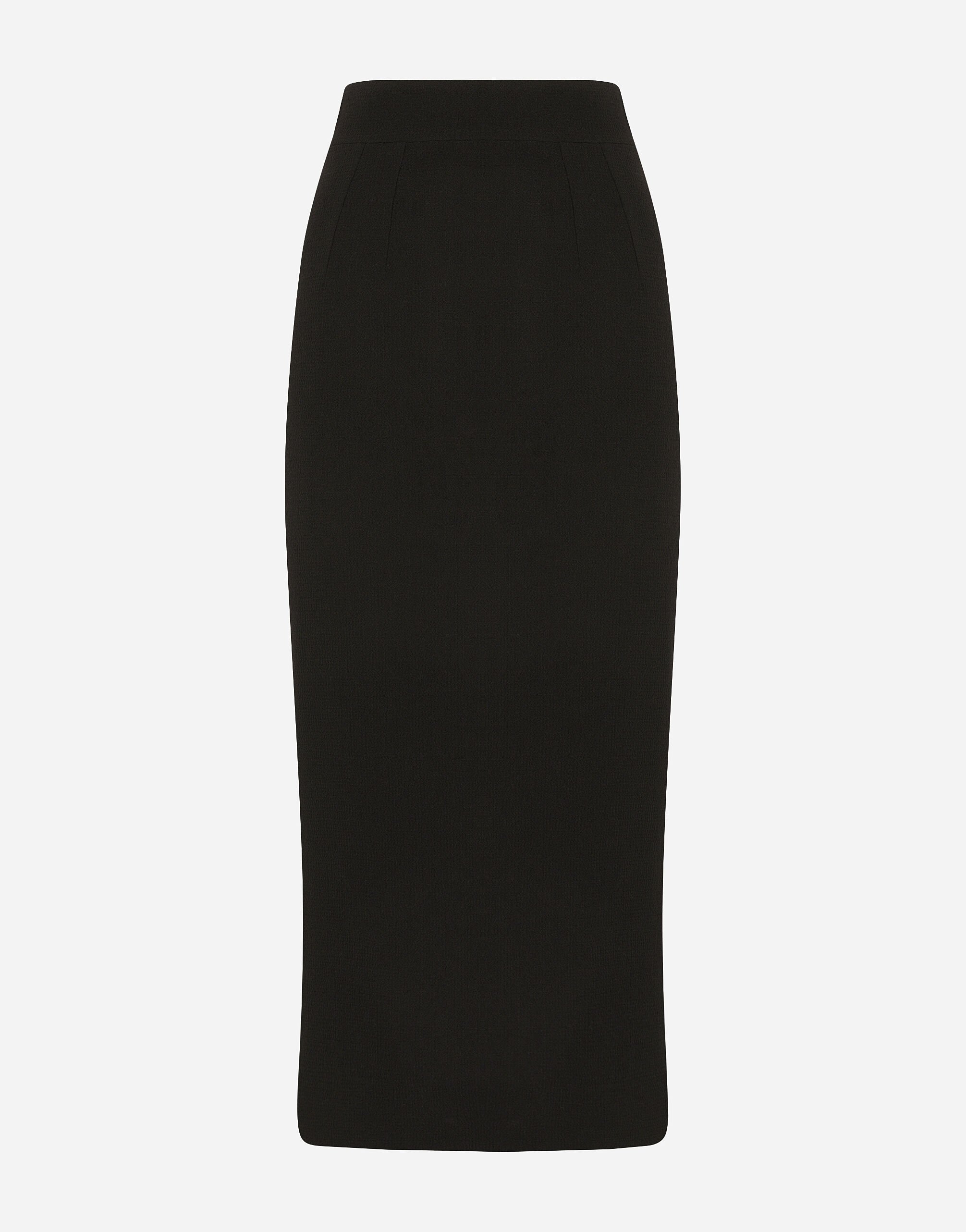 Dolce & Gabbana تنورة قلم رصاص من صوف خام أسود BB6002AI413