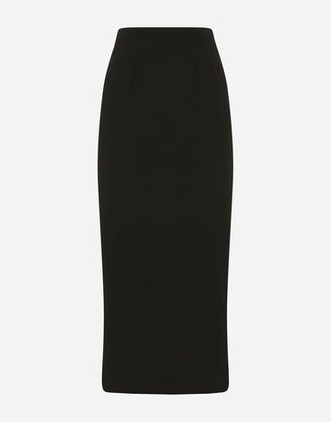 Dolce & Gabbana 初剪羊毛中长半裙 黑 BB6002AI413